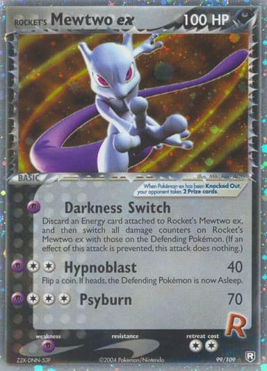 Rocket's Mewtwo EX Pokemon Team Rocket Returns